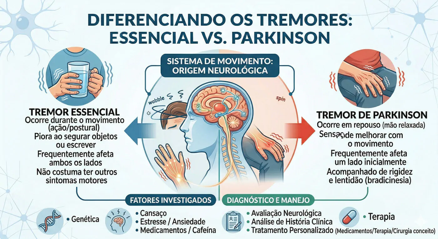 Diferença entre tremores