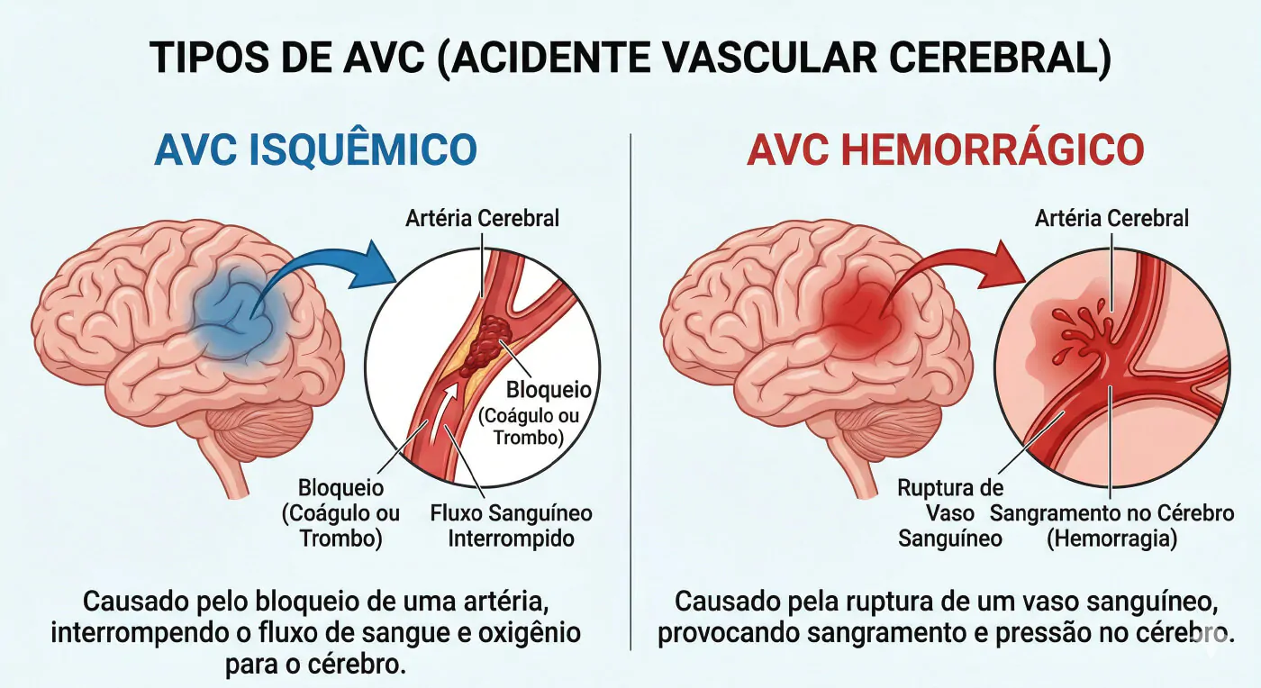AVC: Sintomas, Tipos e Tratamento